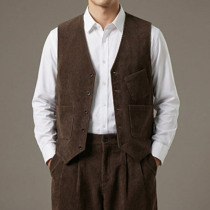 Marcello Cotton Vest & Trouser Set