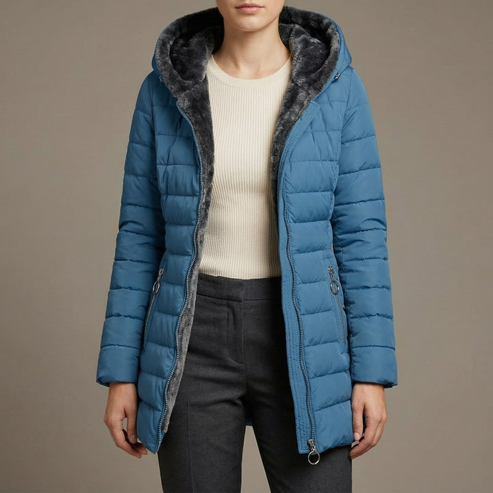 Caterina Hooded Quilted Coat