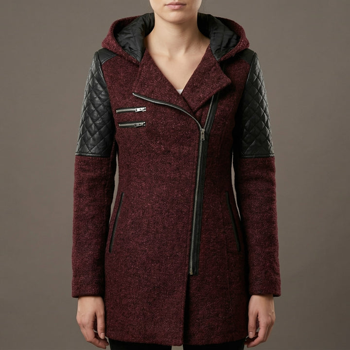 Valeria Asymmetric Hooded Coat