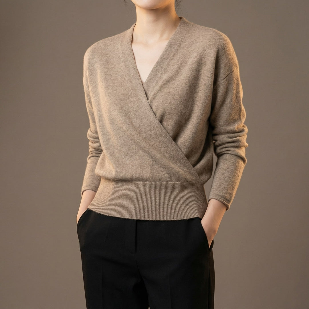 Lucia Wool Wrap Sweater