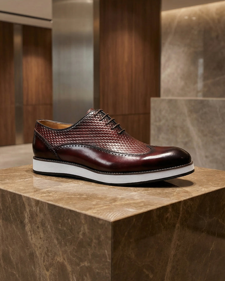 Emilio Cowhide Lace-Up Shoe