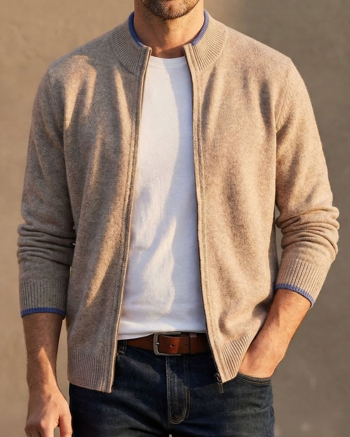 Valerio Wool Zip Cardigan