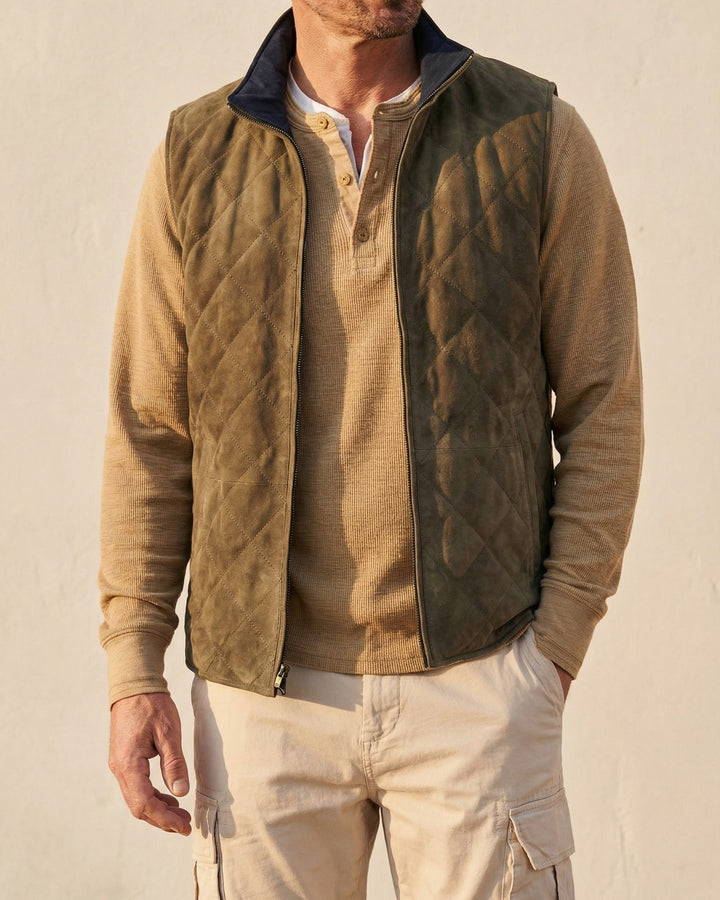 Giorgio Suede Quilted Vest
