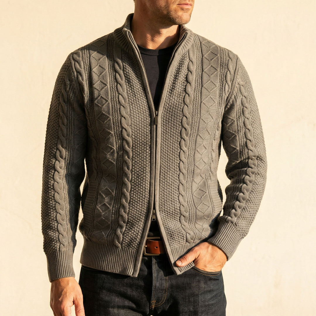 Alessandro Cotton Cable Knit Jacket