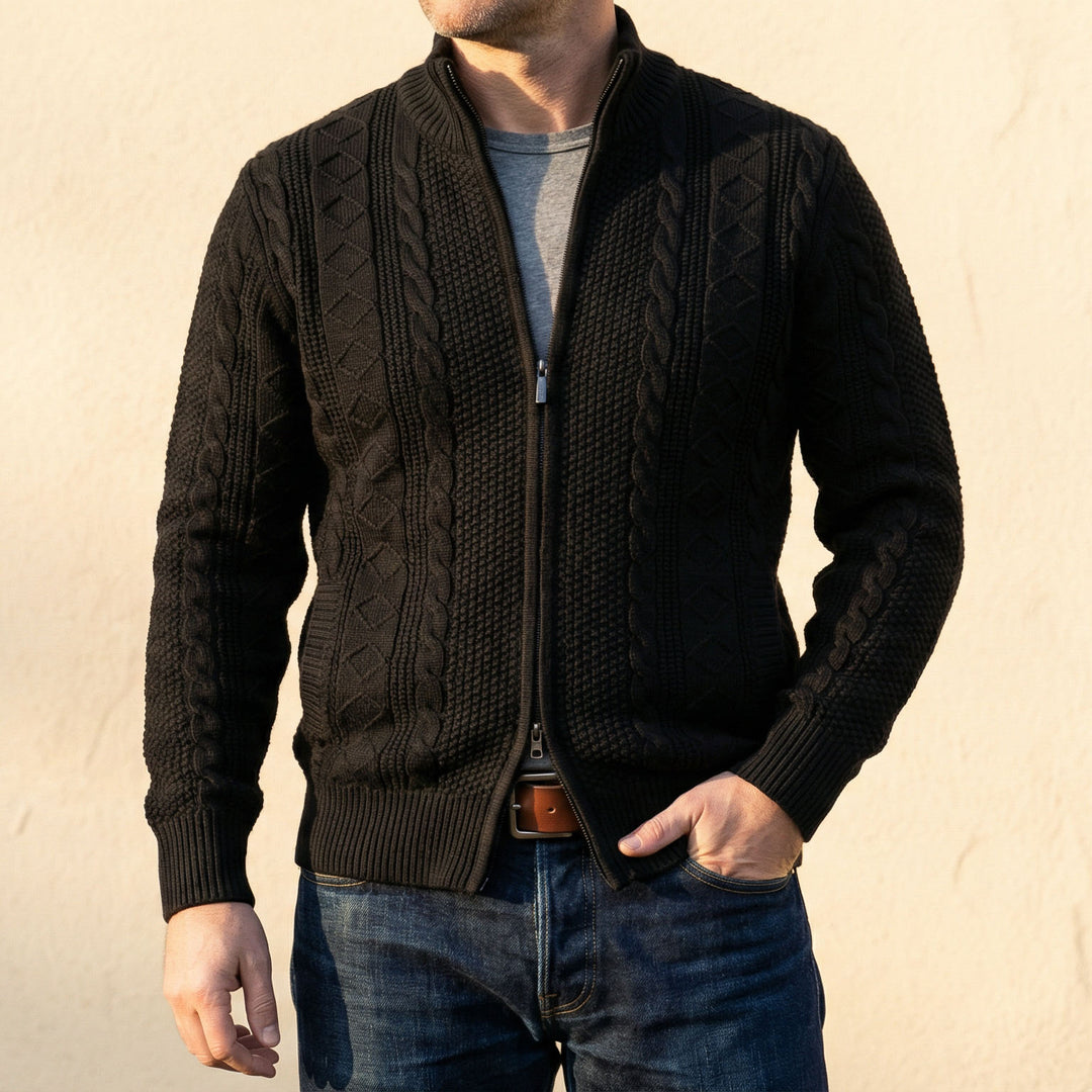 Alessandro Cotton Cable Knit Jacket