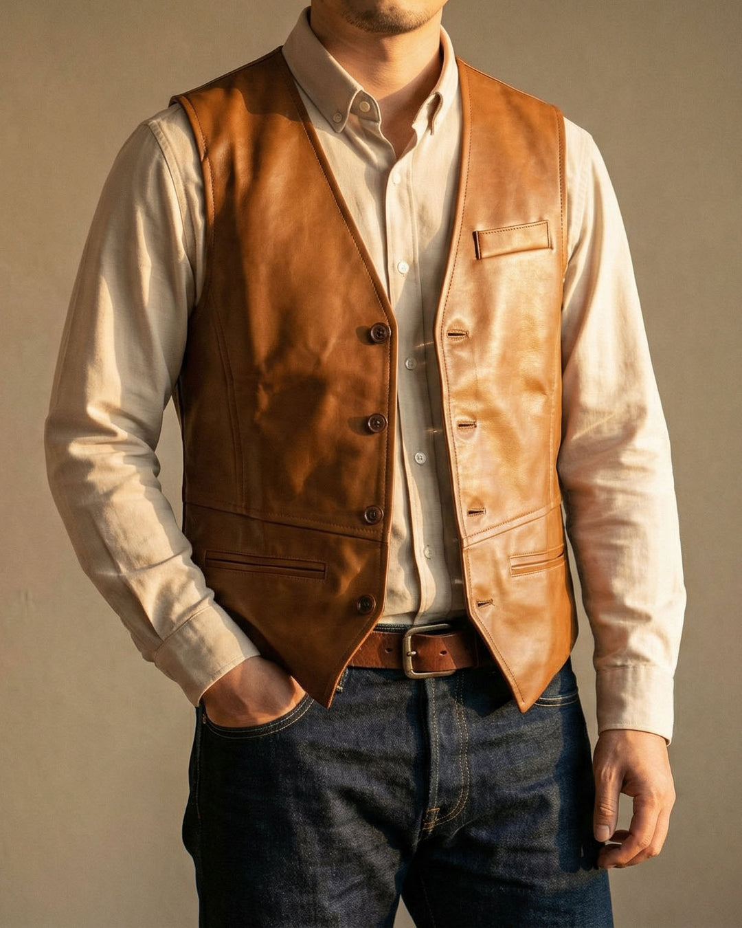 Antonio Leather Vest