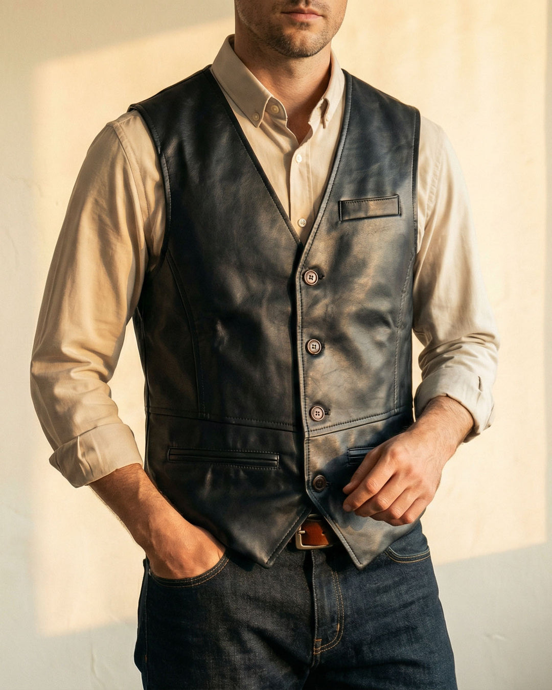 Antonio Leather Vest