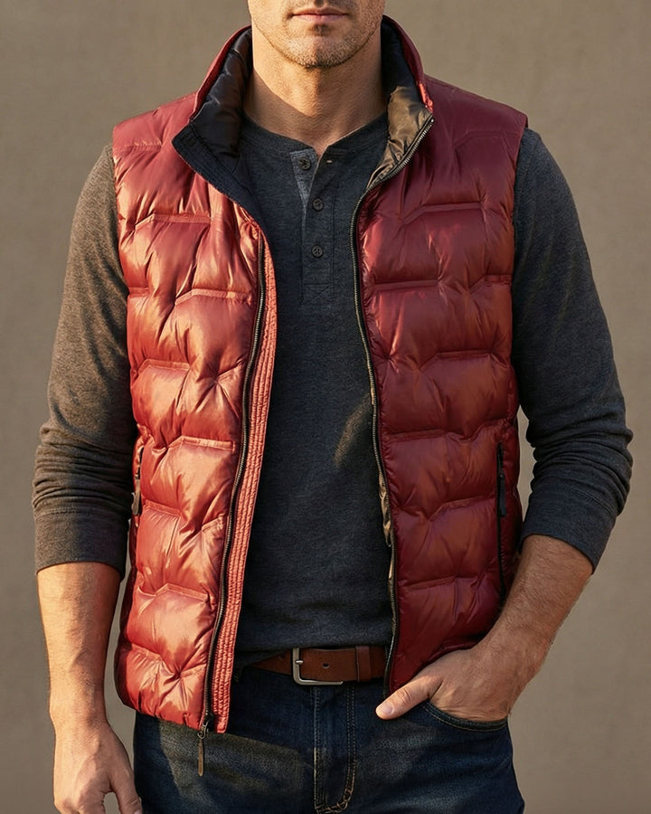 Lorenzo White Duck Down Vest