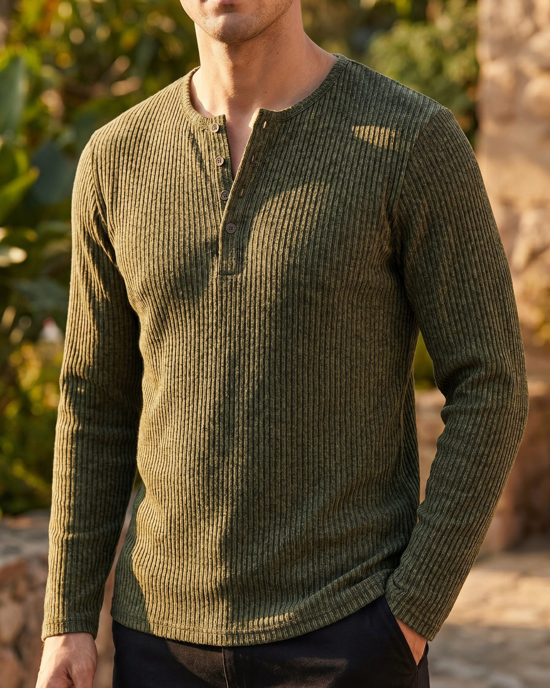 Bernardo Ribbed Henley