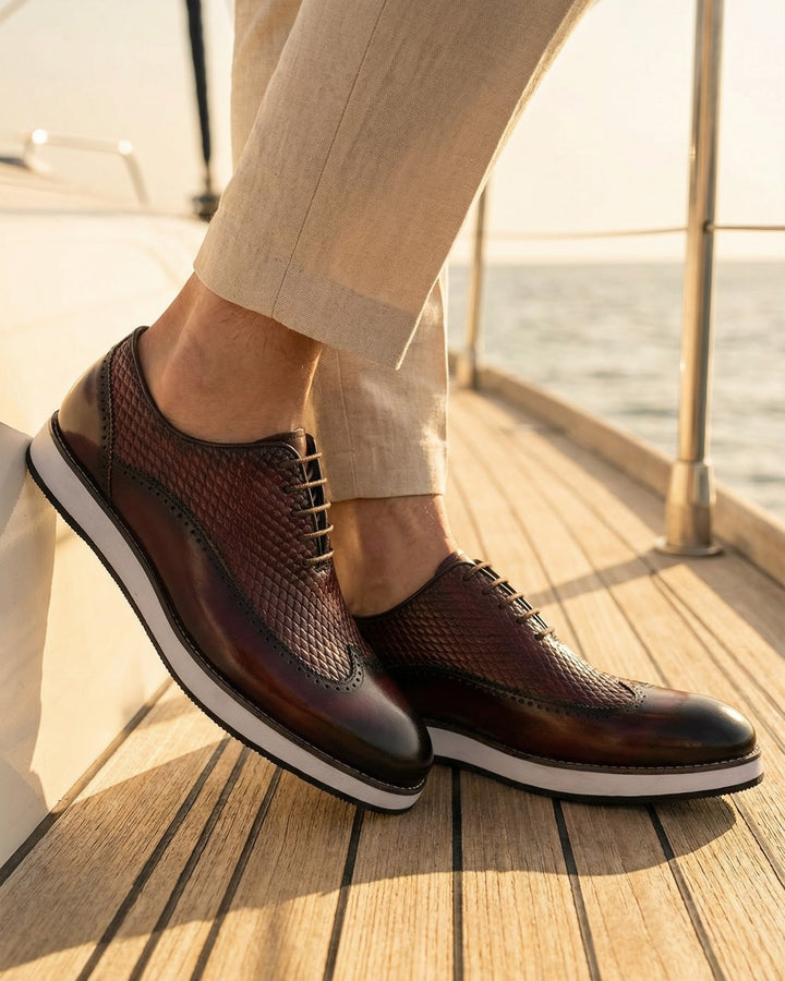 Emilio Cowhide Lace-Up Shoe