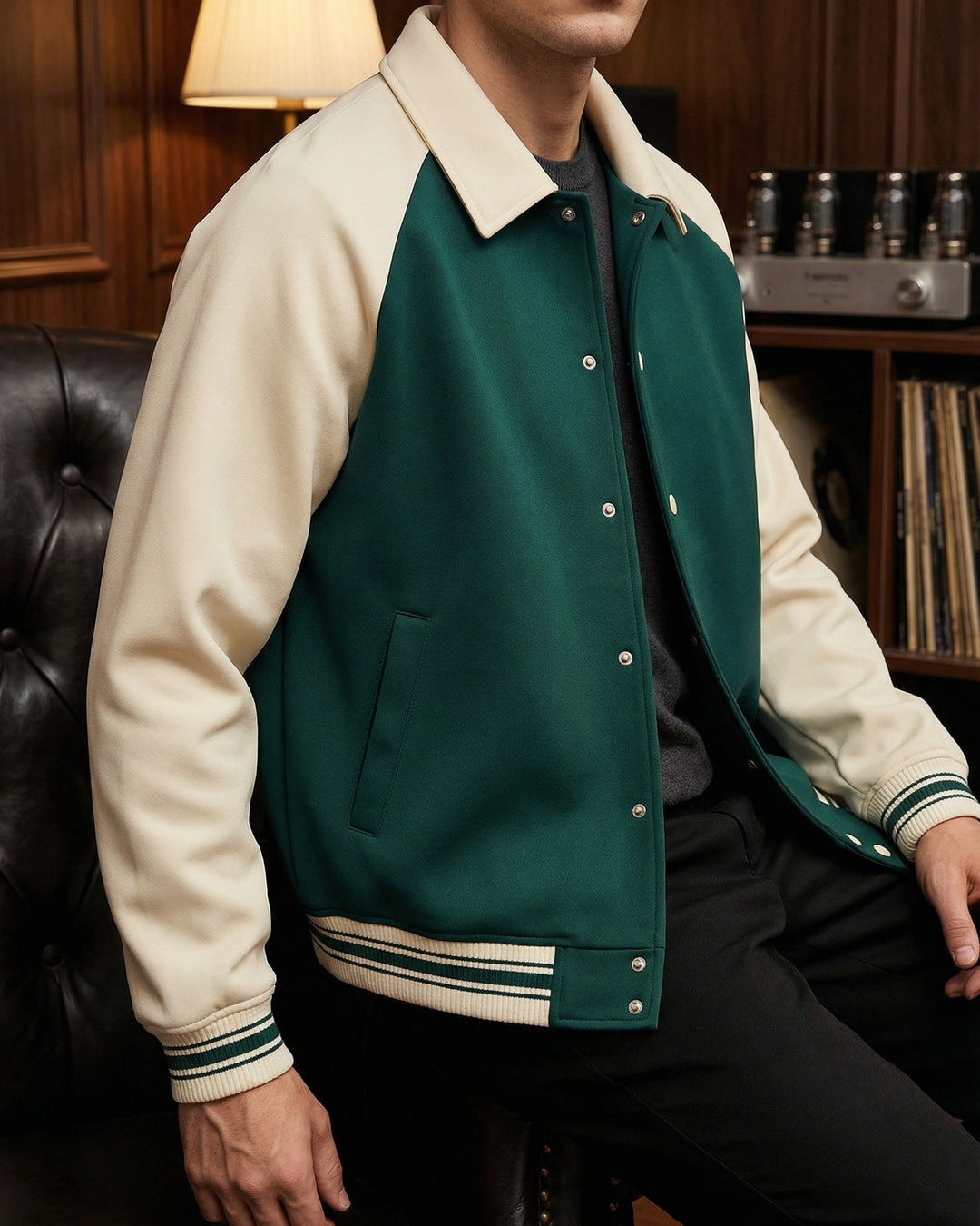 Giorgio Cotton-Blend Varsity Jacket