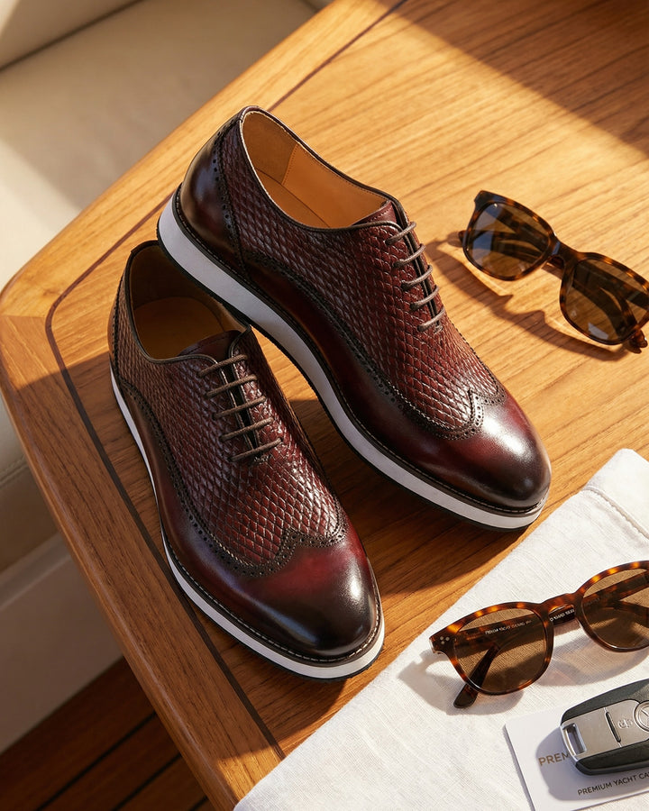 Emilio Cowhide Lace-Up Shoe