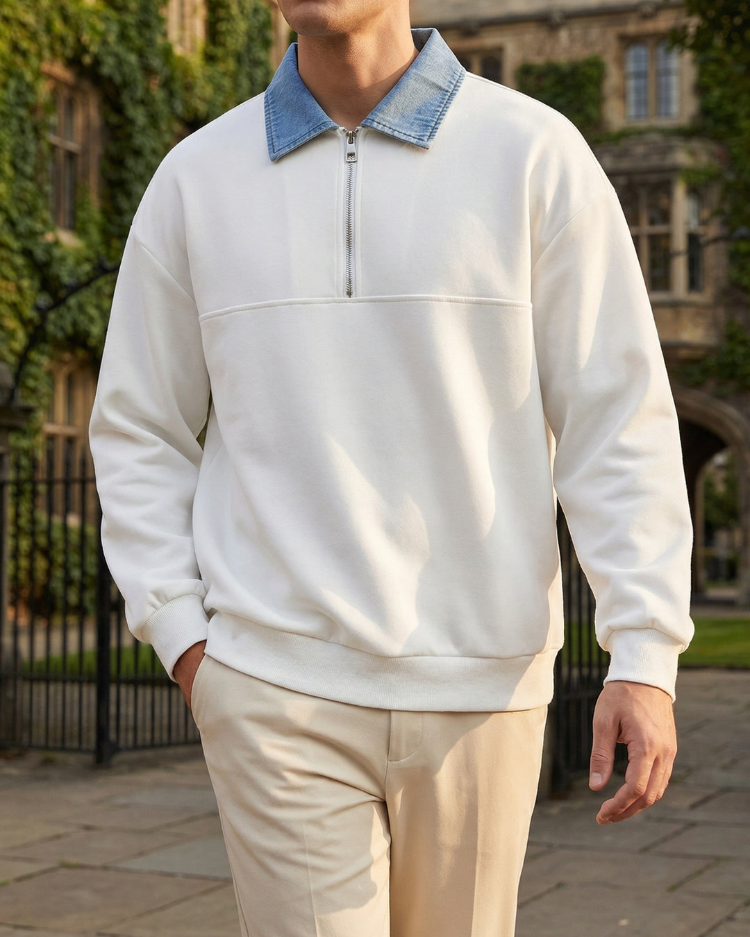 Dario Cotton-Blend Half-Zip Pullover