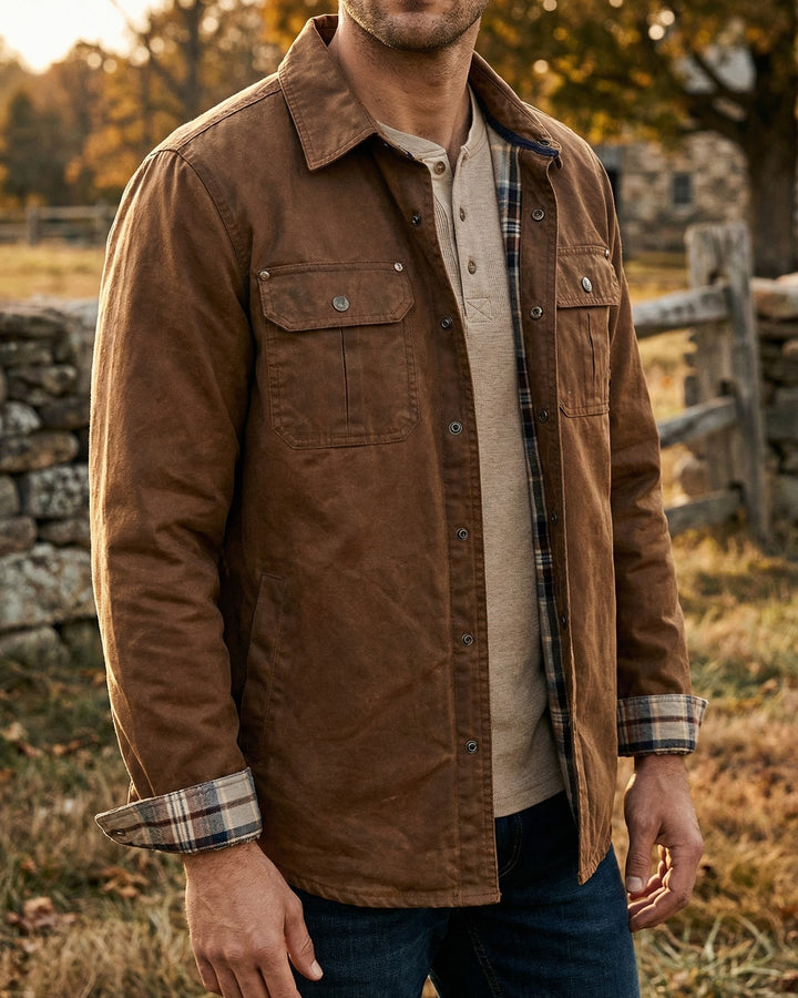 Raffaele Cotton Blend Utility Shirt