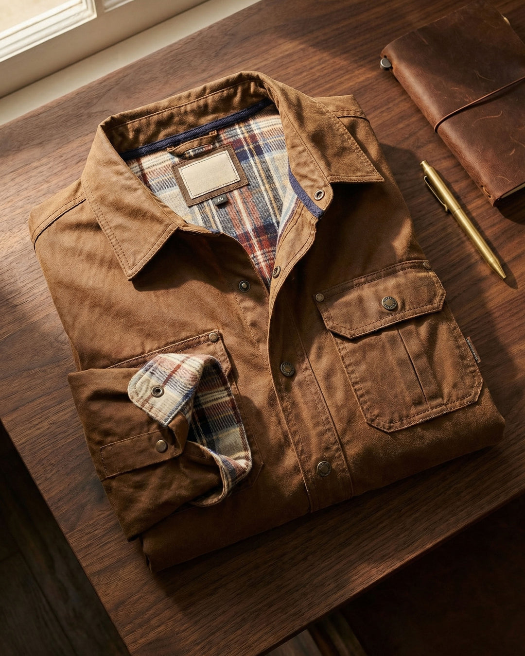 Raffaele Cotton Blend Utility Shirt