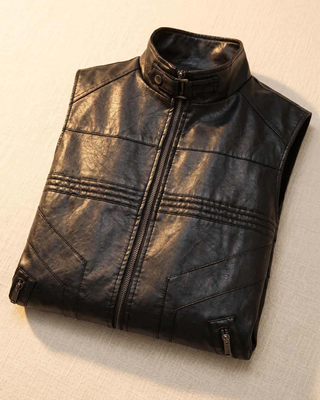 Vicente Faux Leather Vest
