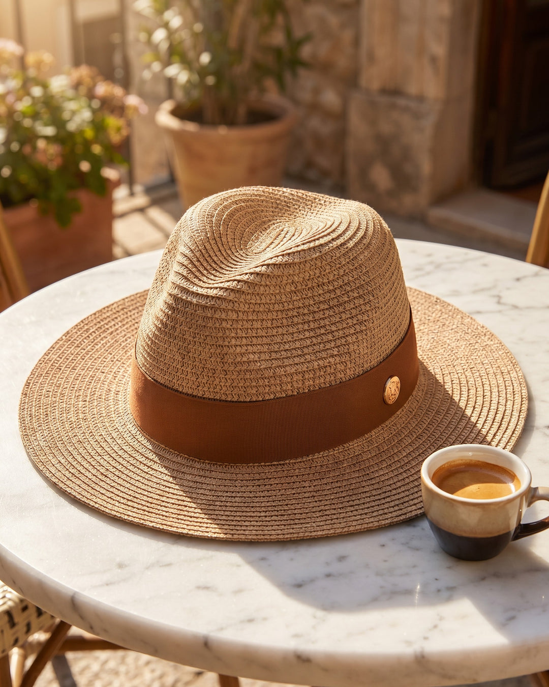Giovanni Straw Wide-Brim Hat