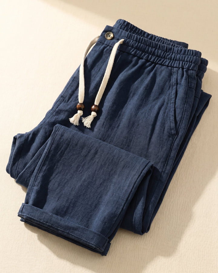 Raffaele Linen Drawstring Trousers