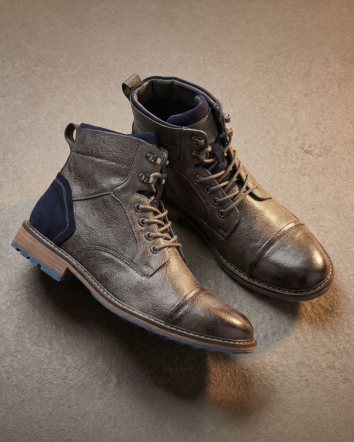 Tiberio Structured Leather Boot
