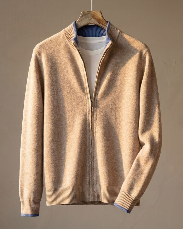 Valerio Wool Zip Cardigan
