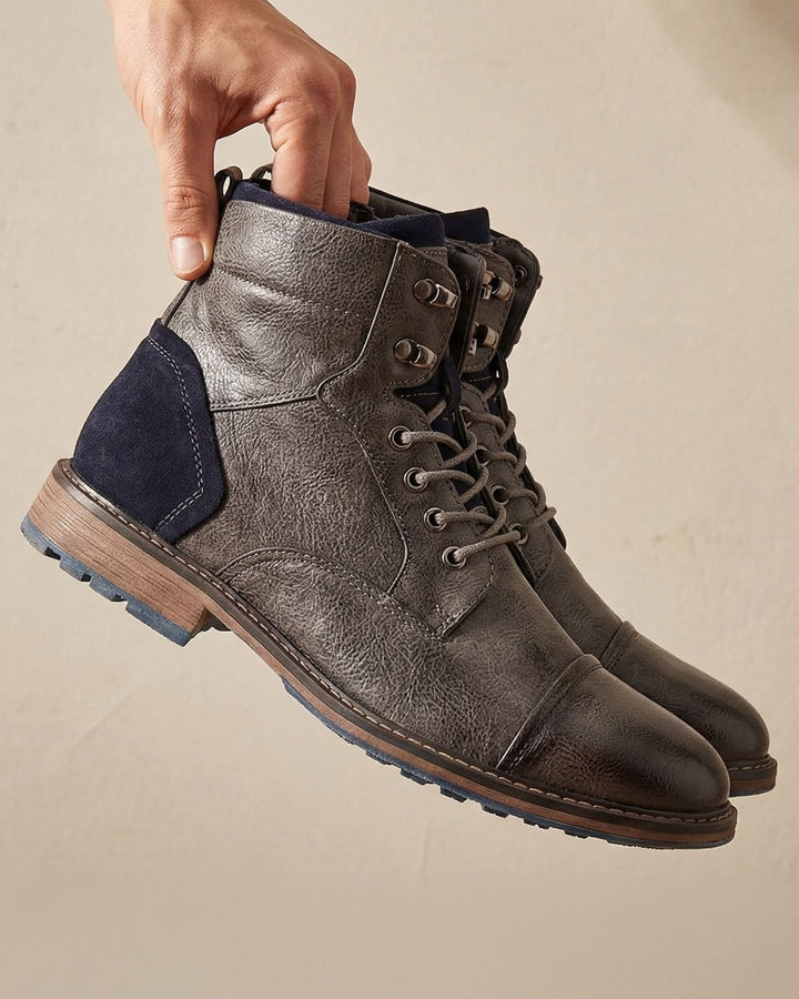 Tiberio Structured Leather Boot