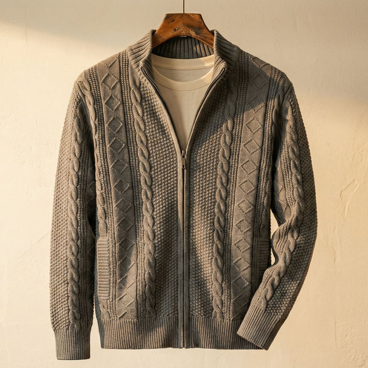 Alessandro Cotton Cable Knit Jacket