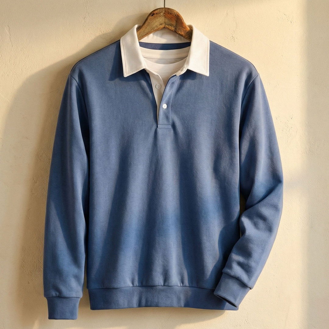 Lorenzo Cotton Collared Sweatshirt