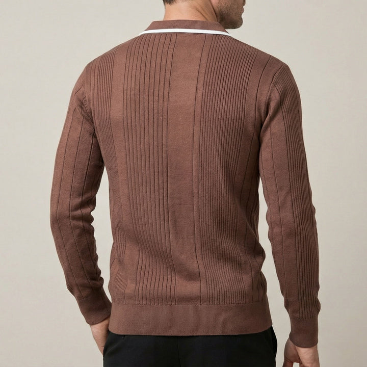 Riccardo Ribbed Knit Polo