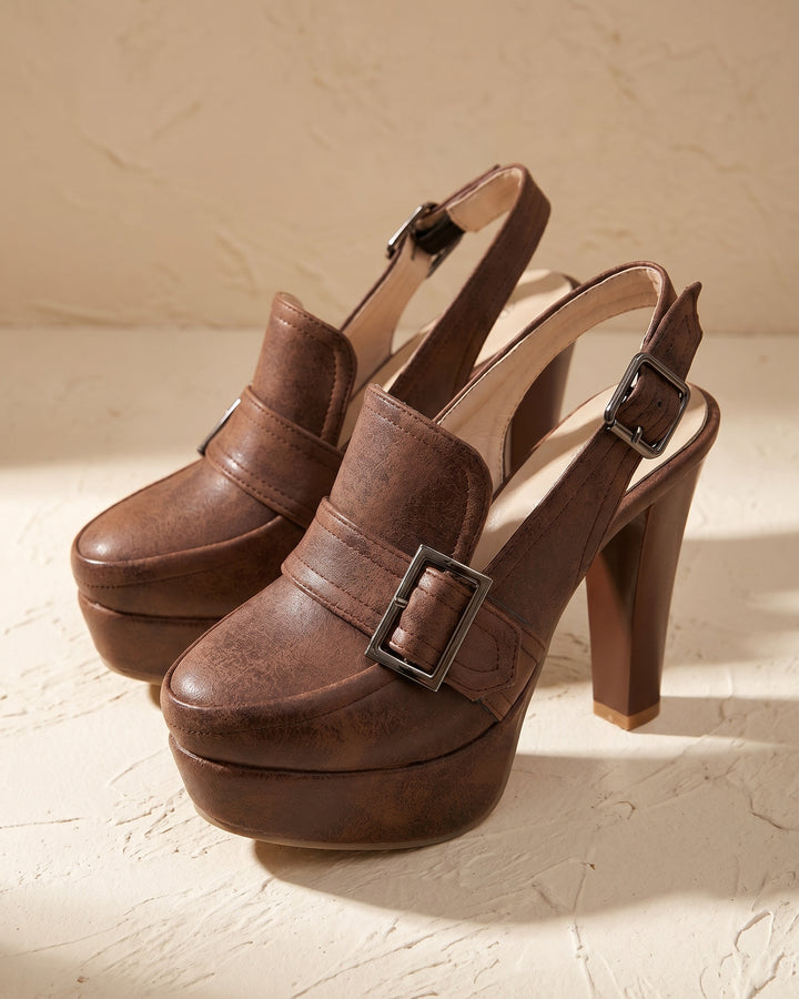 Teodora Platform Slingback Loafers