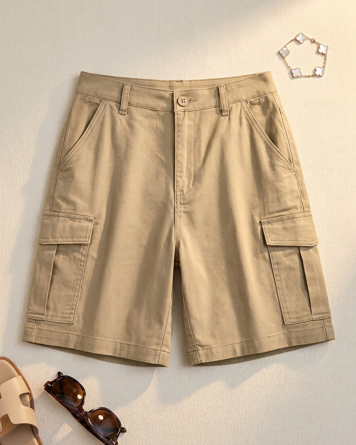 Clara Cotton Blend Cargo Shorts