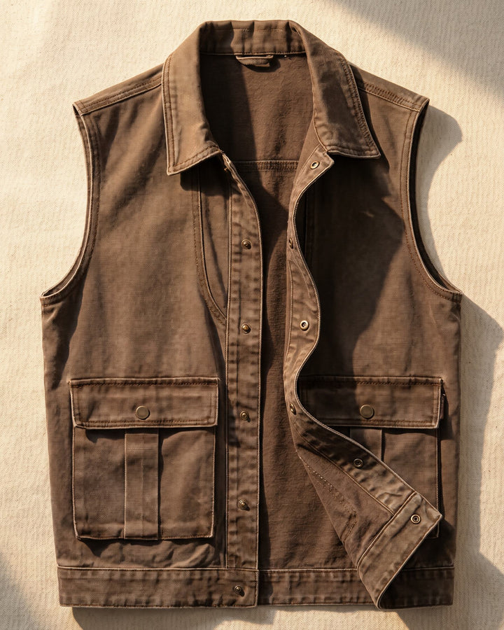 Edoardo Cotton Cargo Vest