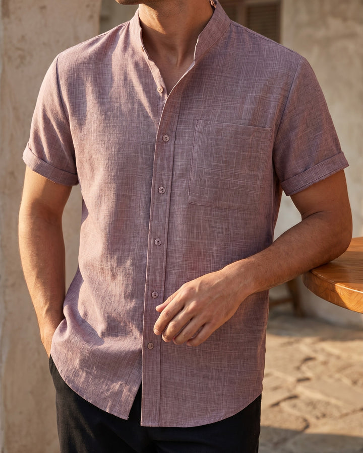 Ignacio Cotton Linen Short-Sleeve Shirt