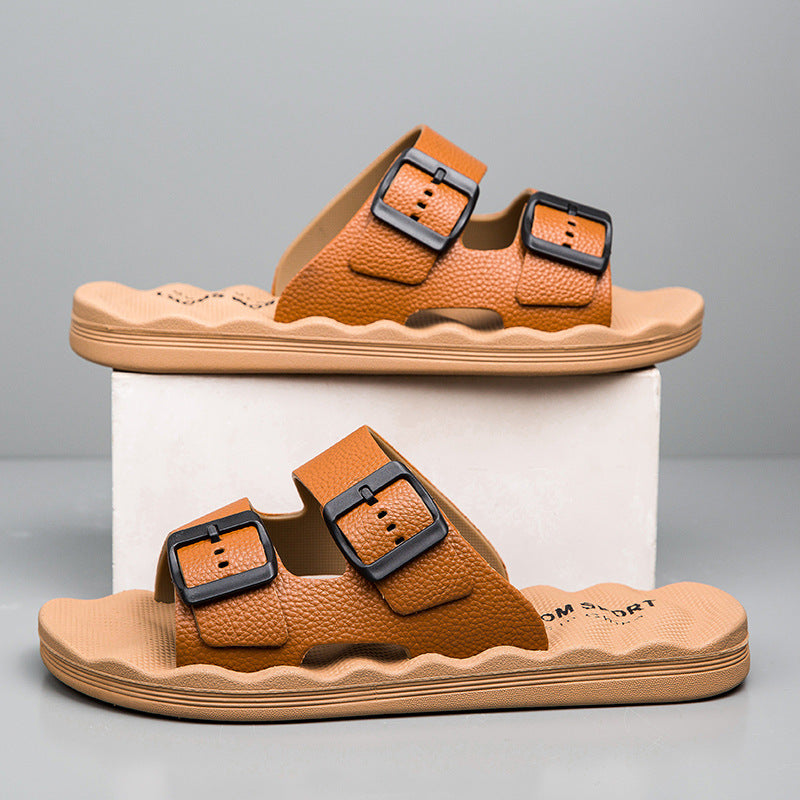 Soma Dual-Buckle Massage Slippers