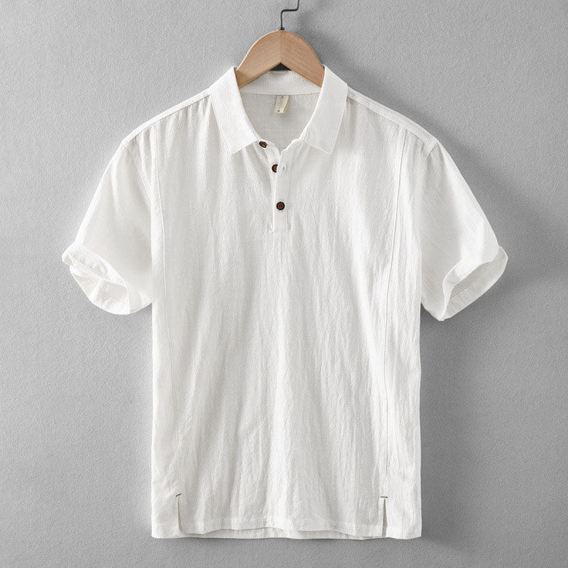 Laurent Linen Polo Shirt