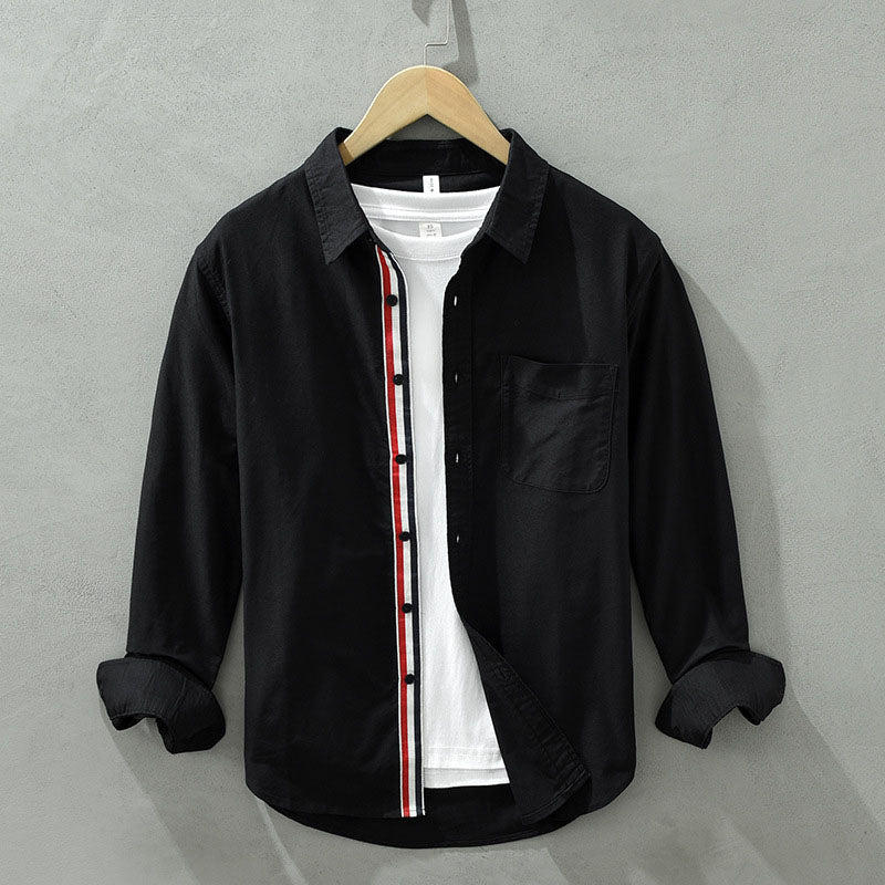 Adrien Contrast Stripe Cotton Shirt