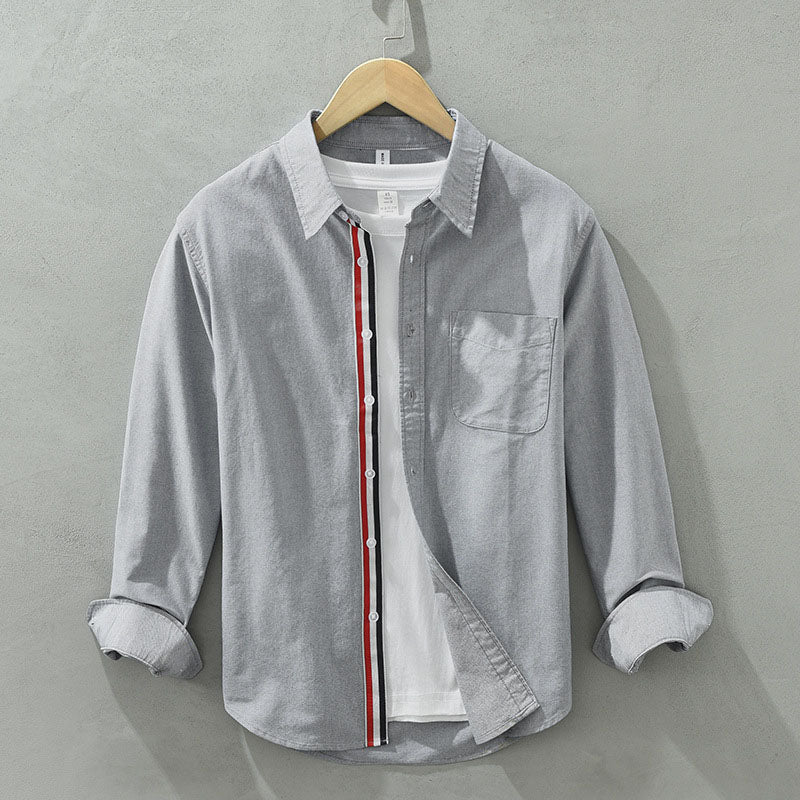 Adrien Contrast Stripe Cotton Shirt