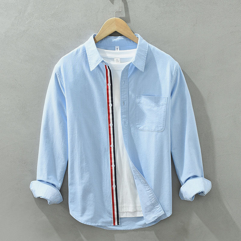 Adrien Contrast Stripe Cotton Shirt
