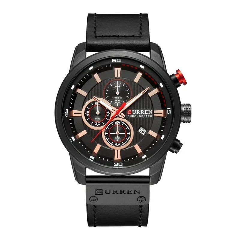 Renzo Chronograph Leather Watch