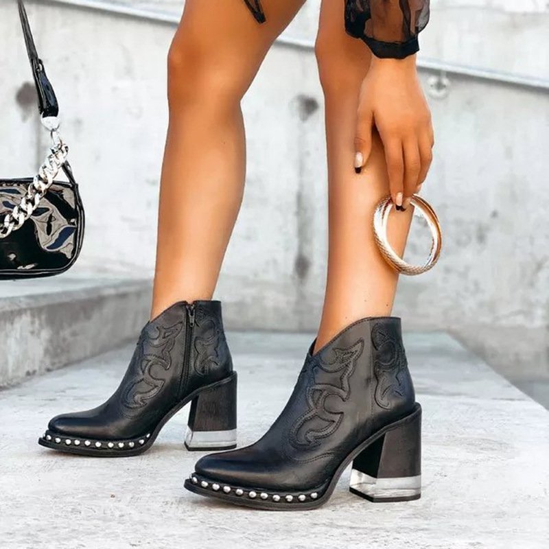Marisol Studded Western Boots