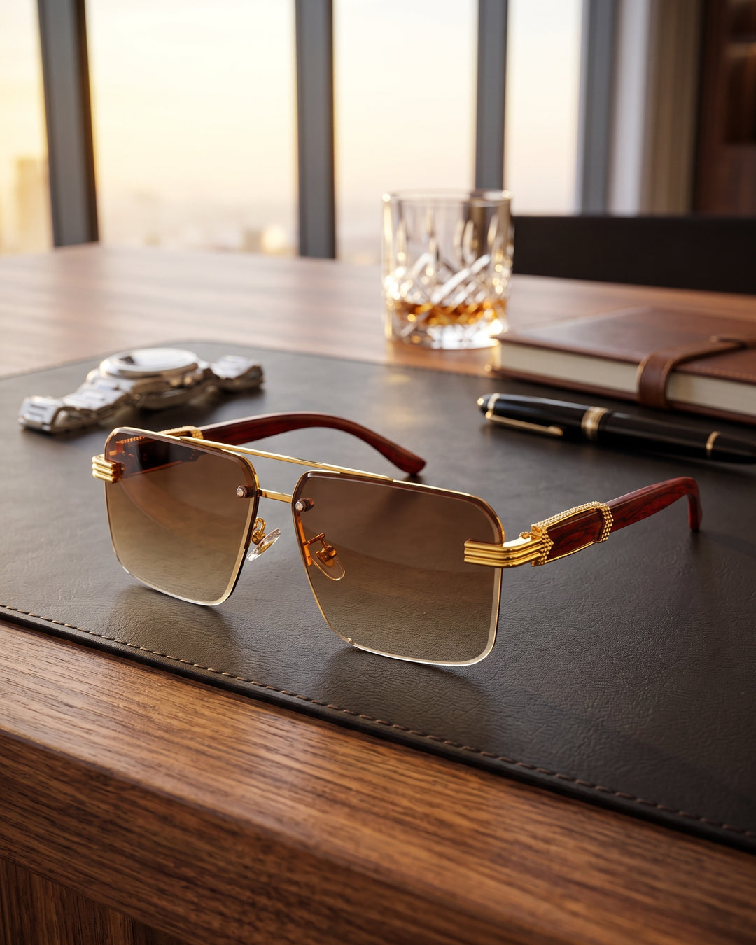 Tadeo Rimless Sunglasses