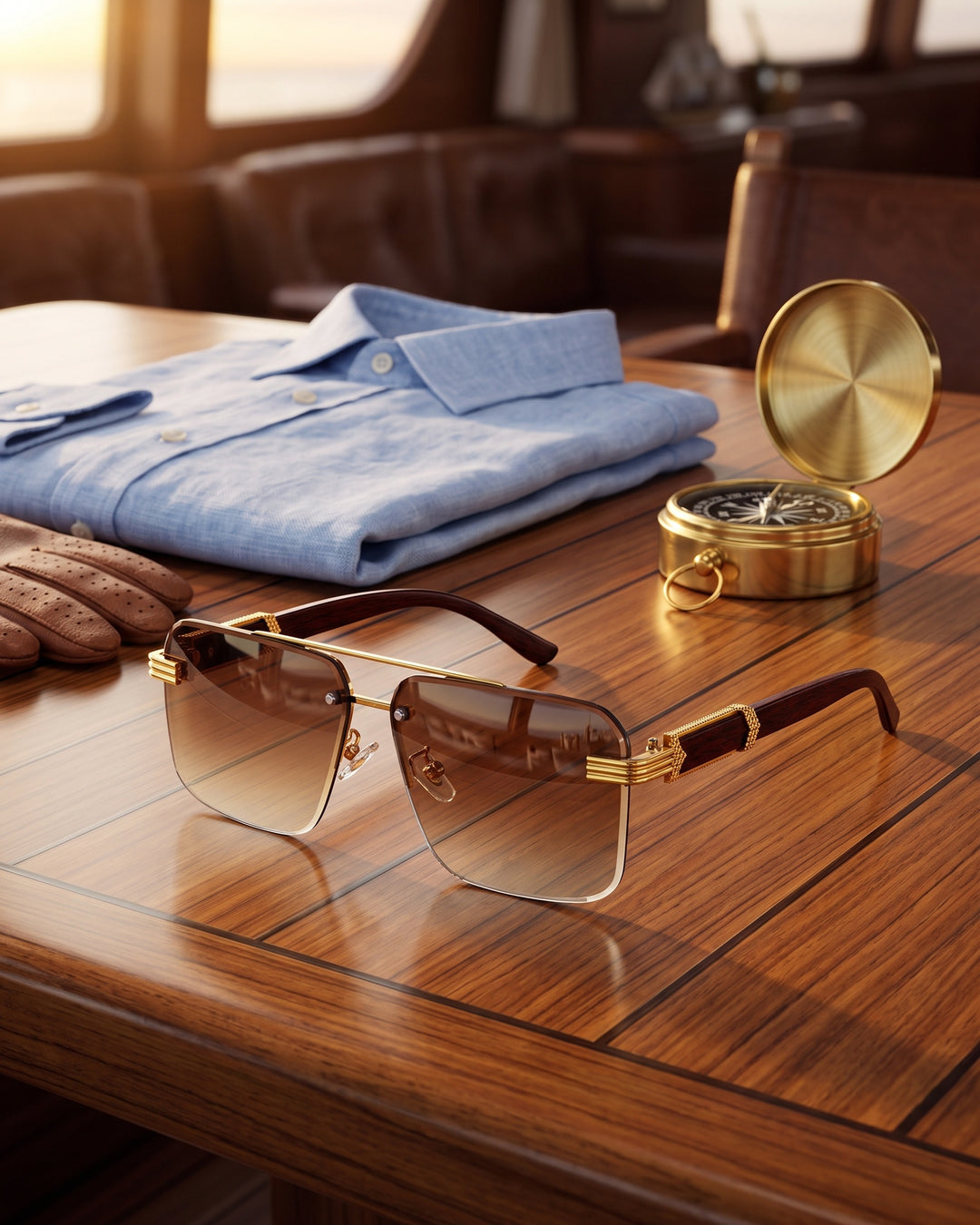 Tadeo Rimless Sunglasses