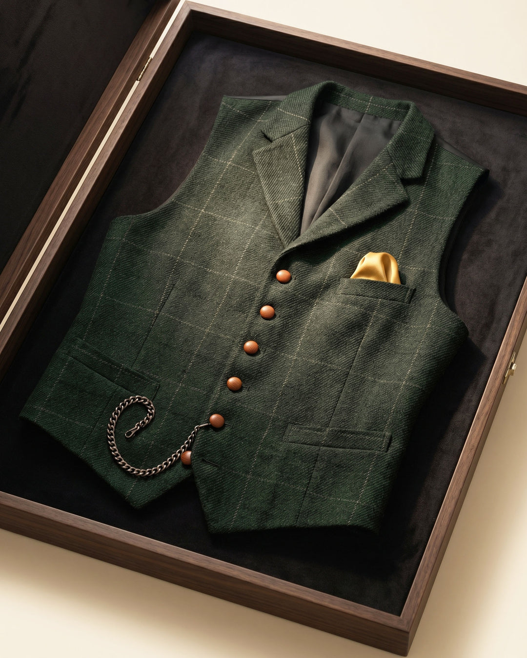 Tiziano Windowpane Lapel Vest