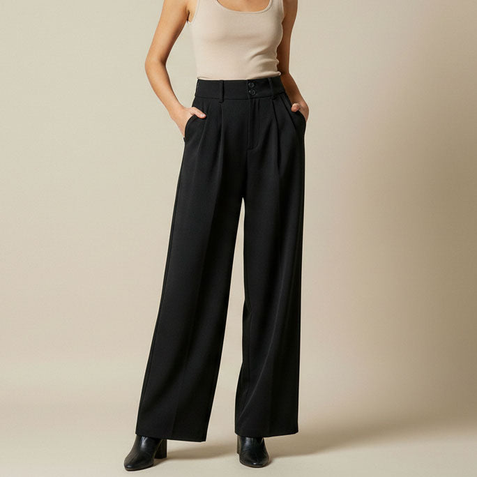 Clara Wide-Leg Tailored Trousers
