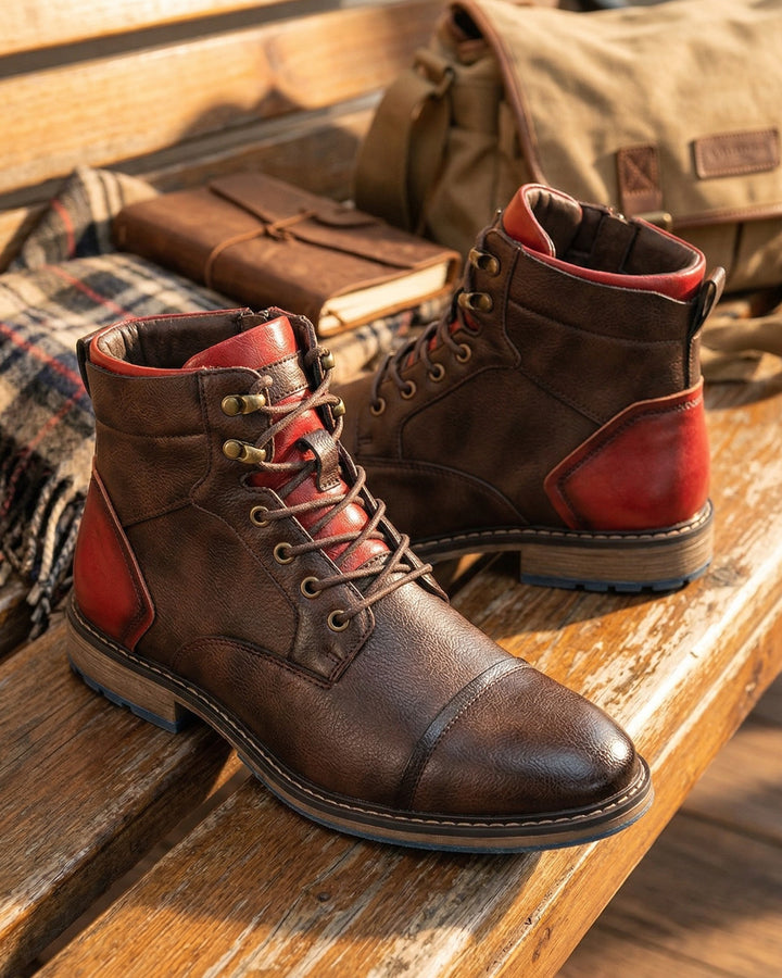 Tiberio Structured Leather Boot