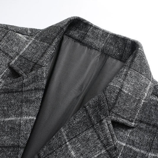 Marcello Plaid Overcoat