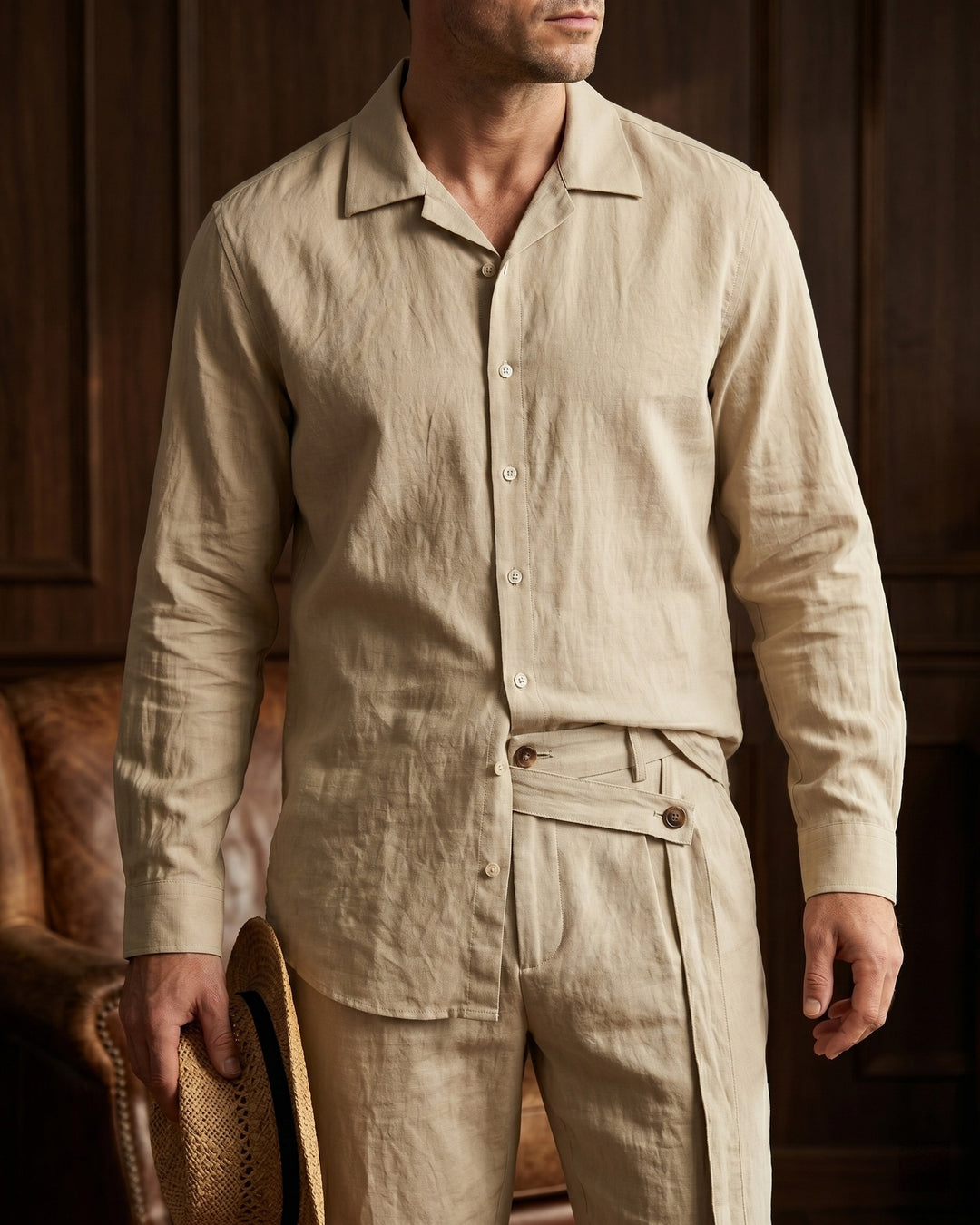 Armando Linen Shirt and Trouser Set