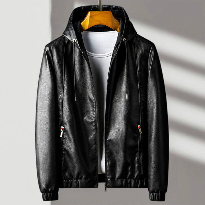 Hudson Leather Hooded Jacket