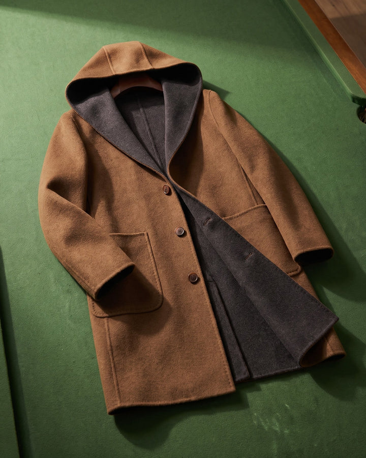Giacomo Wool Reversible Hooded Coat