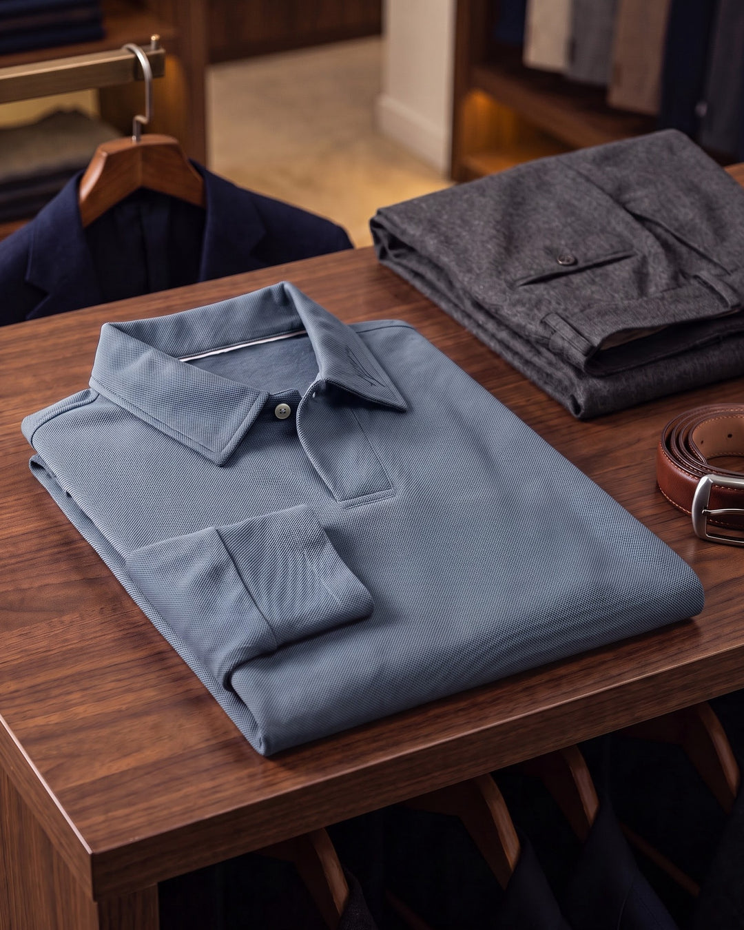 Federico Long-Sleeve Piqué Polo