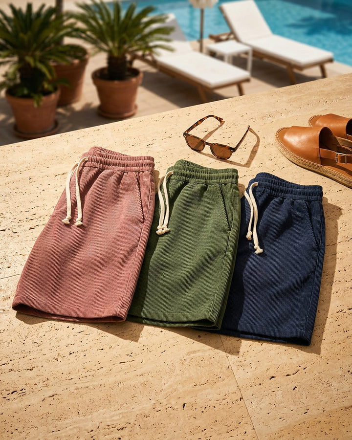 Federico Corduroy Drawstring Shorts